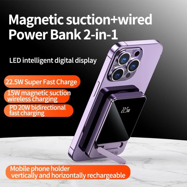 Magnetic Power Bank 22.5W Wireless Portable Charger for iPhone