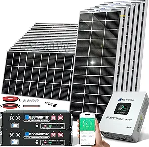 Solar hybrid system-all in one 5kva inverter , 5kwh battery